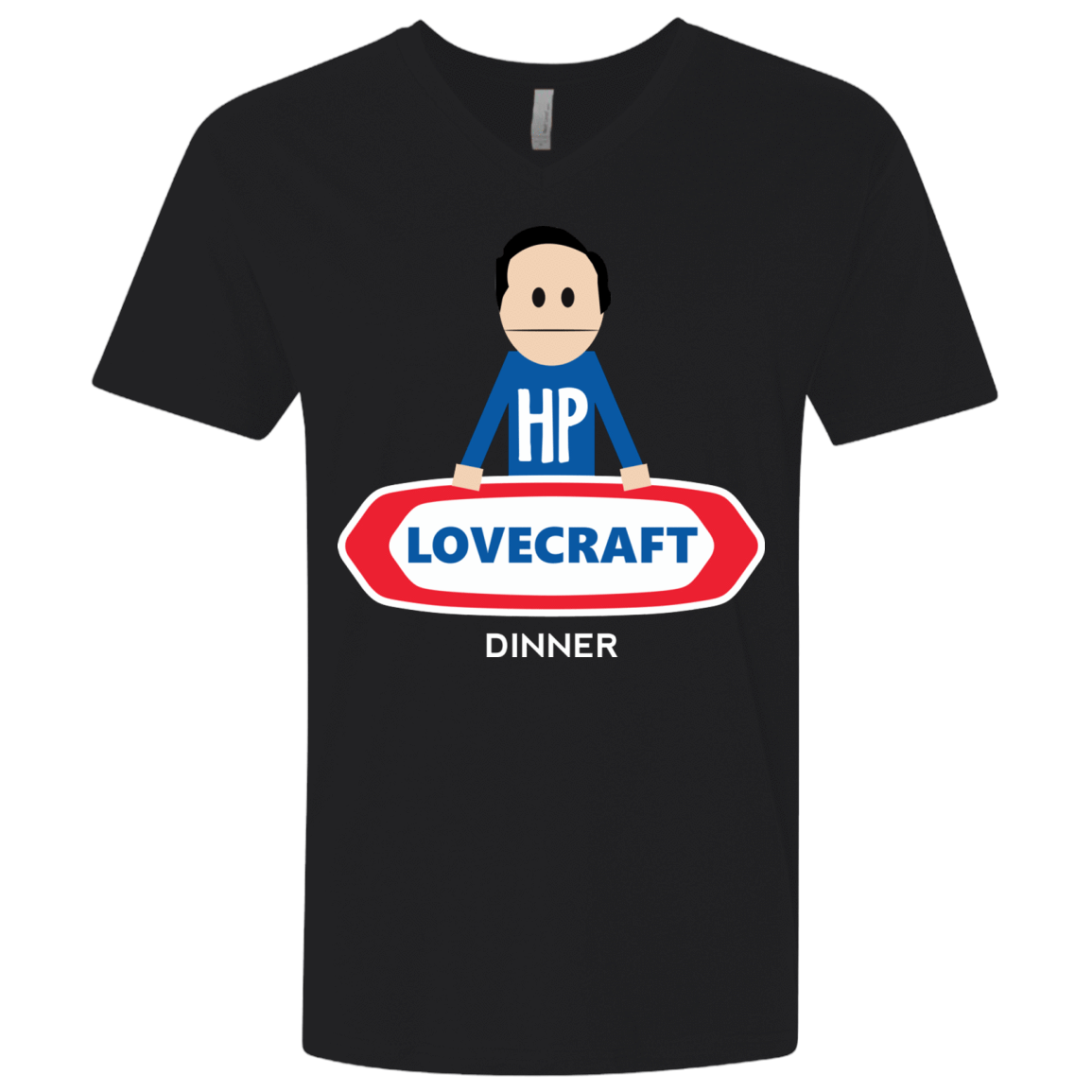 T-Shirts Black / X-Small HP LoveCraft Dinner Men's Premium V-Neck