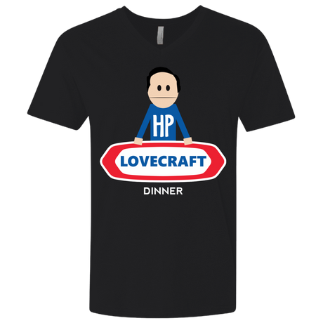 T-Shirts Black / X-Small HP LoveCraft Dinner Men's Premium V-Neck
