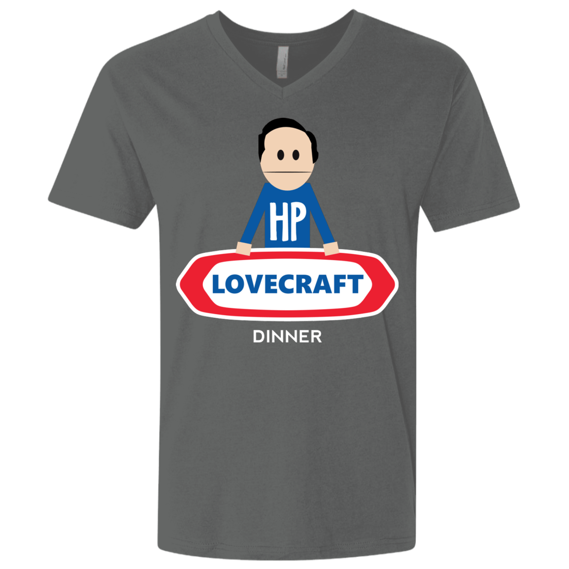 T-Shirts Heavy Metal / X-Small HP LoveCraft Dinner Men's Premium V-Neck