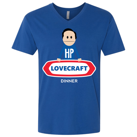 T-Shirts Royal / X-Small HP LoveCraft Dinner Men's Premium V-Neck