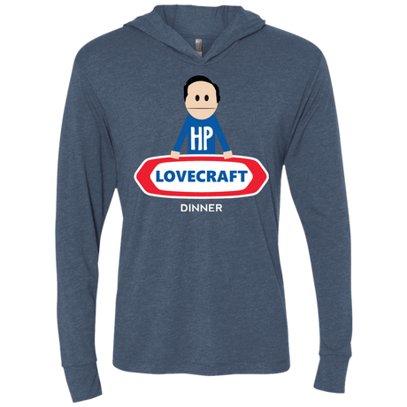 T-Shirts Indigo / X-Small HP LoveCraft Dinner Triblend Long Sleeve Hoodie Tee