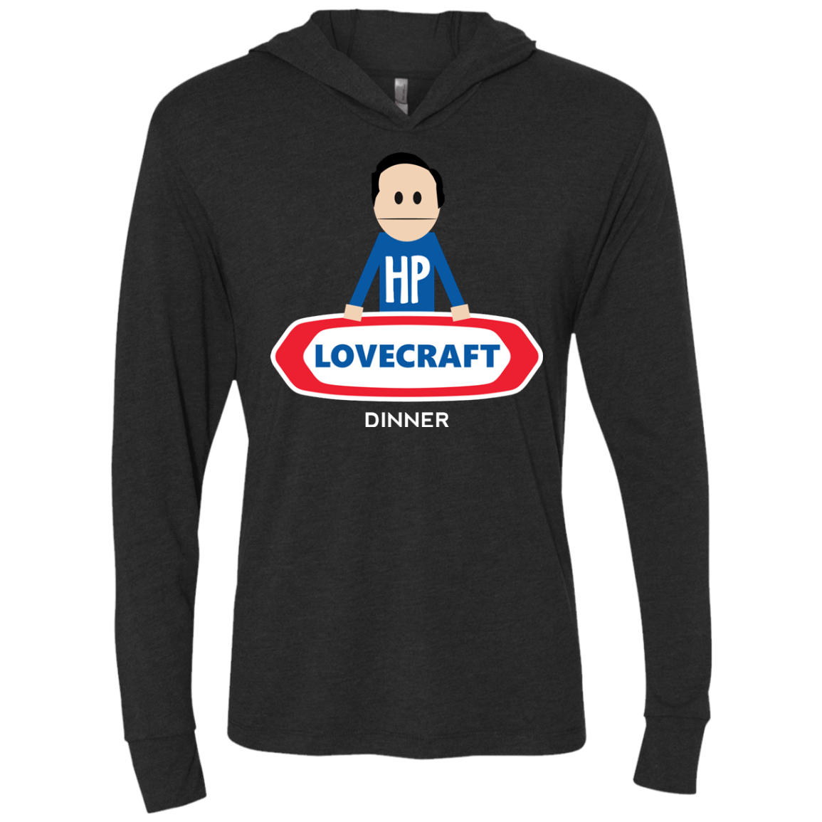 T-Shirts Vintage Black / X-Small HP LoveCraft Dinner Triblend Long Sleeve Hoodie Tee