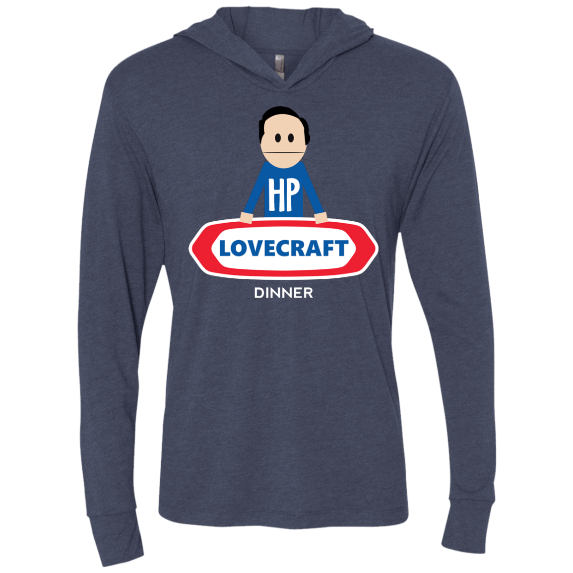 T-Shirts Vintage Navy / X-Small HP LoveCraft Dinner Triblend Long Sleeve Hoodie Tee
