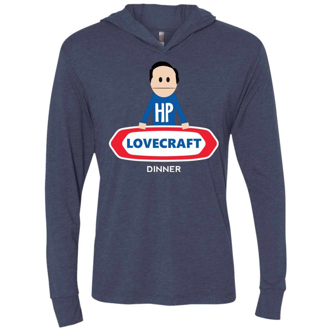 T-Shirts Vintage Navy / X-Small HP LoveCraft Dinner Triblend Long Sleeve Hoodie Tee