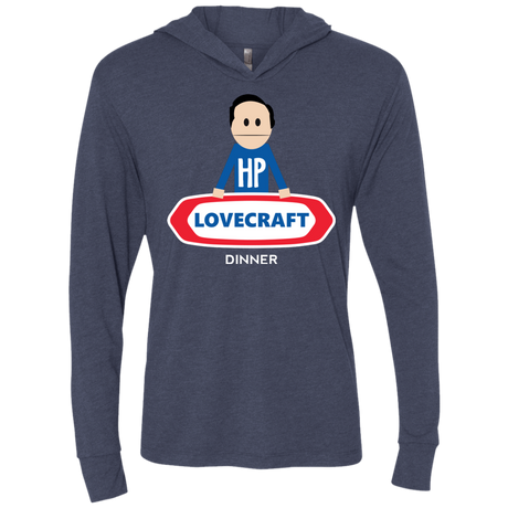 T-Shirts Vintage Navy / X-Small HP LoveCraft Dinner Triblend Long Sleeve Hoodie Tee