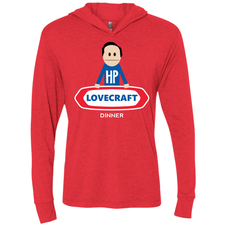 T-Shirts Vintage Red / X-Small HP LoveCraft Dinner Triblend Long Sleeve Hoodie Tee