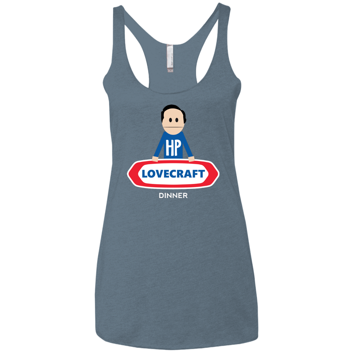 T-Shirts Indigo / X-Small HP LoveCraft Dinner Women's Triblend Racerback Tank