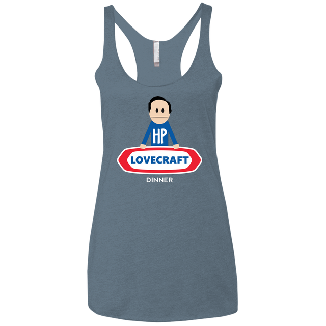 T-Shirts Indigo / X-Small HP LoveCraft Dinner Women's Triblend Racerback Tank