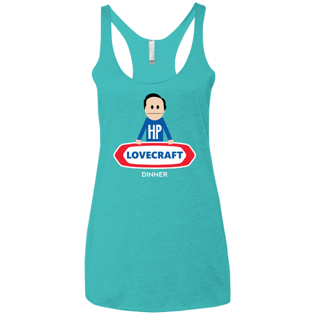 T-Shirts Tahiti Blue / X-Small HP LoveCraft Dinner Women's Triblend Racerback Tank