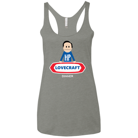 T-Shirts Venetian Grey / X-Small HP LoveCraft Dinner Women's Triblend Racerback Tank