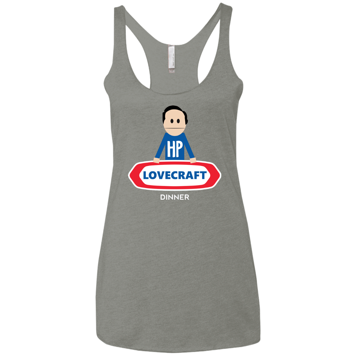 T-Shirts Venetian Grey / X-Small HP LoveCraft Dinner Women's Triblend Racerback Tank