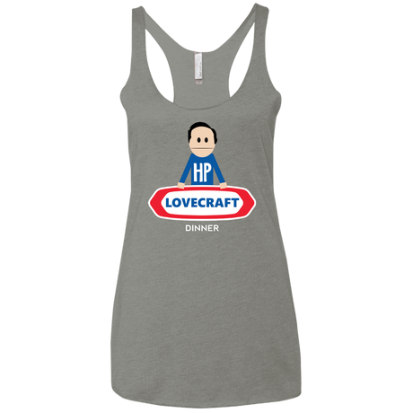 T-Shirts Venetian Grey / X-Small HP LoveCraft Dinner Women's Triblend Racerback Tank