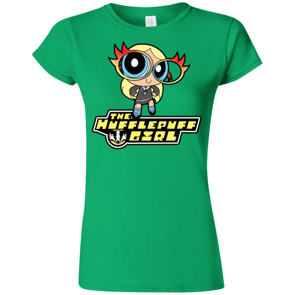 T-Shirts Irish Green / S Hufflepuff Girl Junior Slimmer-Fit T-Shirt