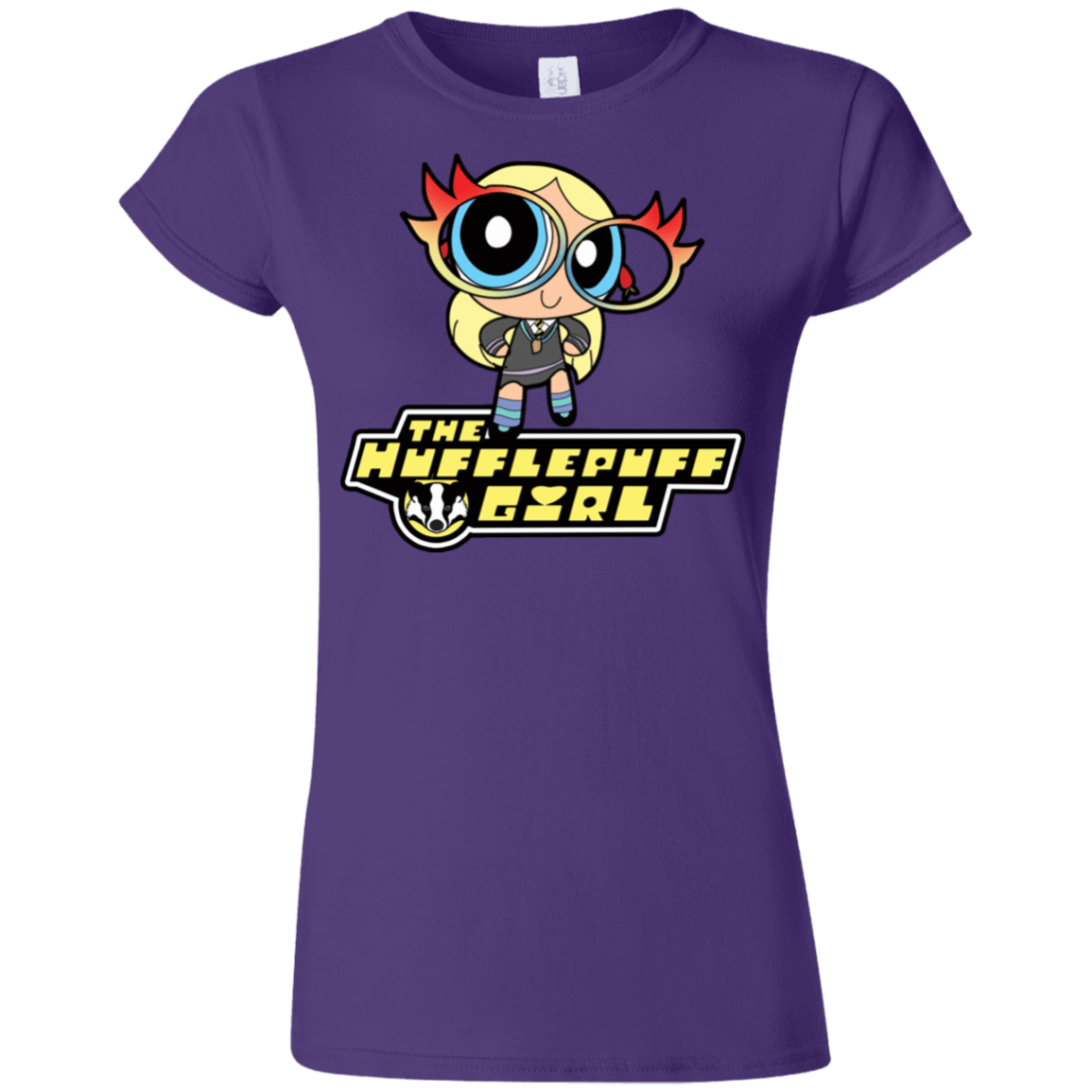 T-Shirts Purple / S Hufflepuff Girl Junior Slimmer-Fit T-Shirt