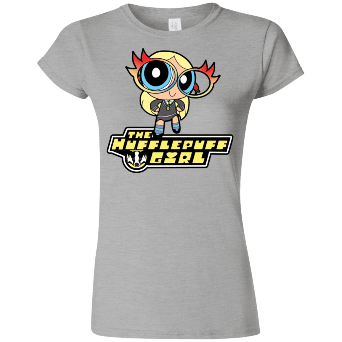 T-Shirts Sport Grey / S Hufflepuff Girl Junior Slimmer-Fit T-Shirt