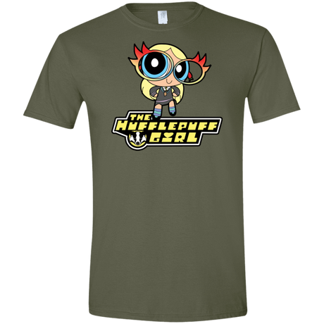 T-Shirts Military Green / S Hufflepuff Girl Men's Semi-Fitted Softstyle