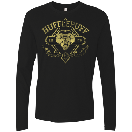 T-Shirts Black / Small HUFFLEPUFF Men's Premium Long Sleeve