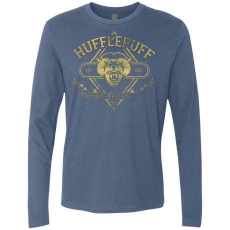 T-Shirts Indigo / Small HUFFLEPUFF Men's Premium Long Sleeve