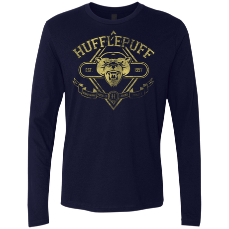 T-Shirts Midnight Navy / Small HUFFLEPUFF Men's Premium Long Sleeve
