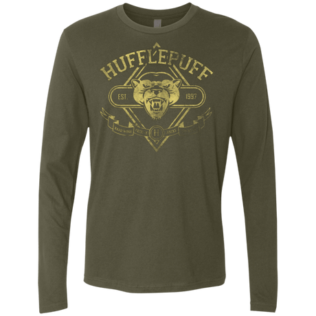 T-Shirts Military Green / Small HUFFLEPUFF Men's Premium Long Sleeve