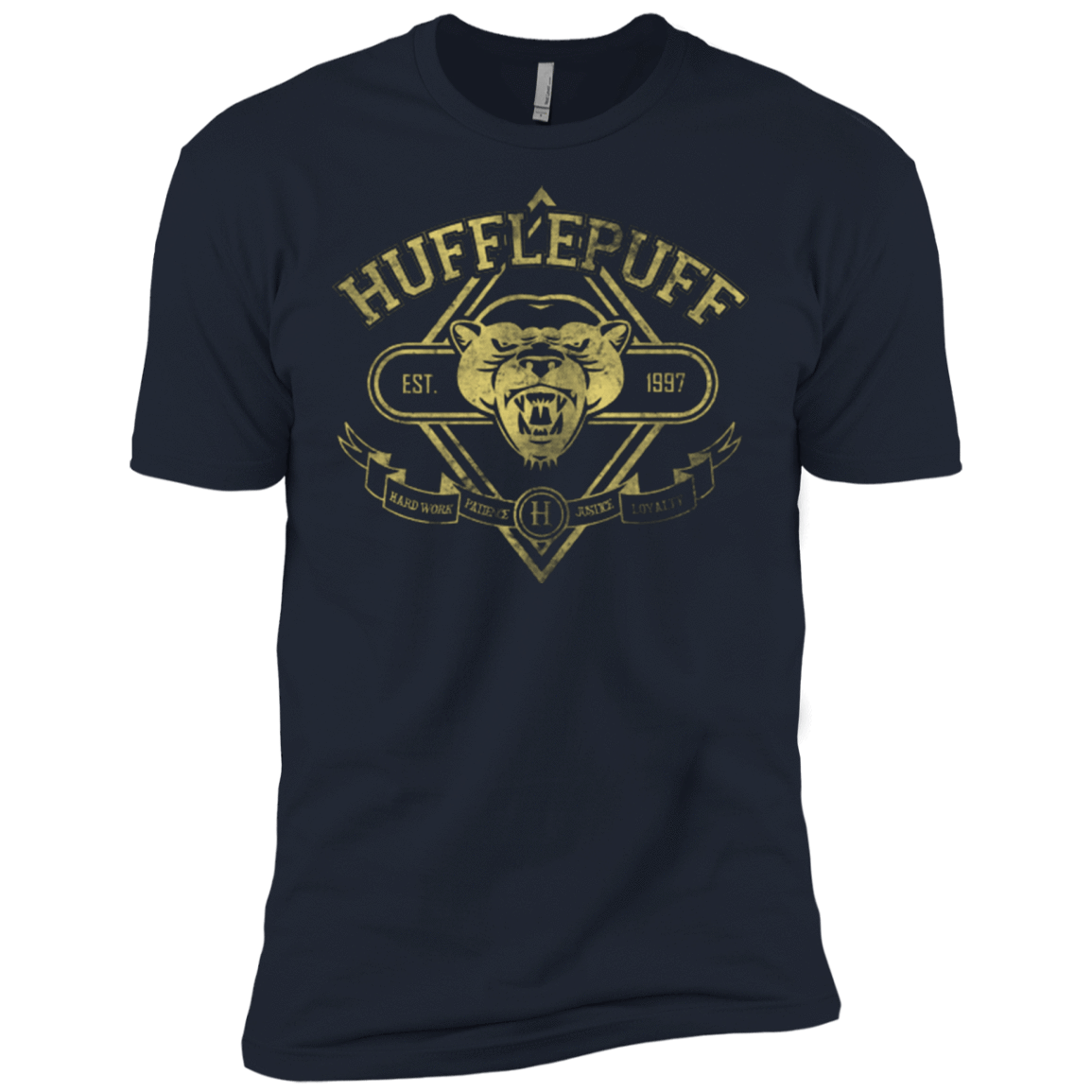 T-Shirts Midnight Navy / X-Small HUFFLEPUFF Men's Premium T-Shirt