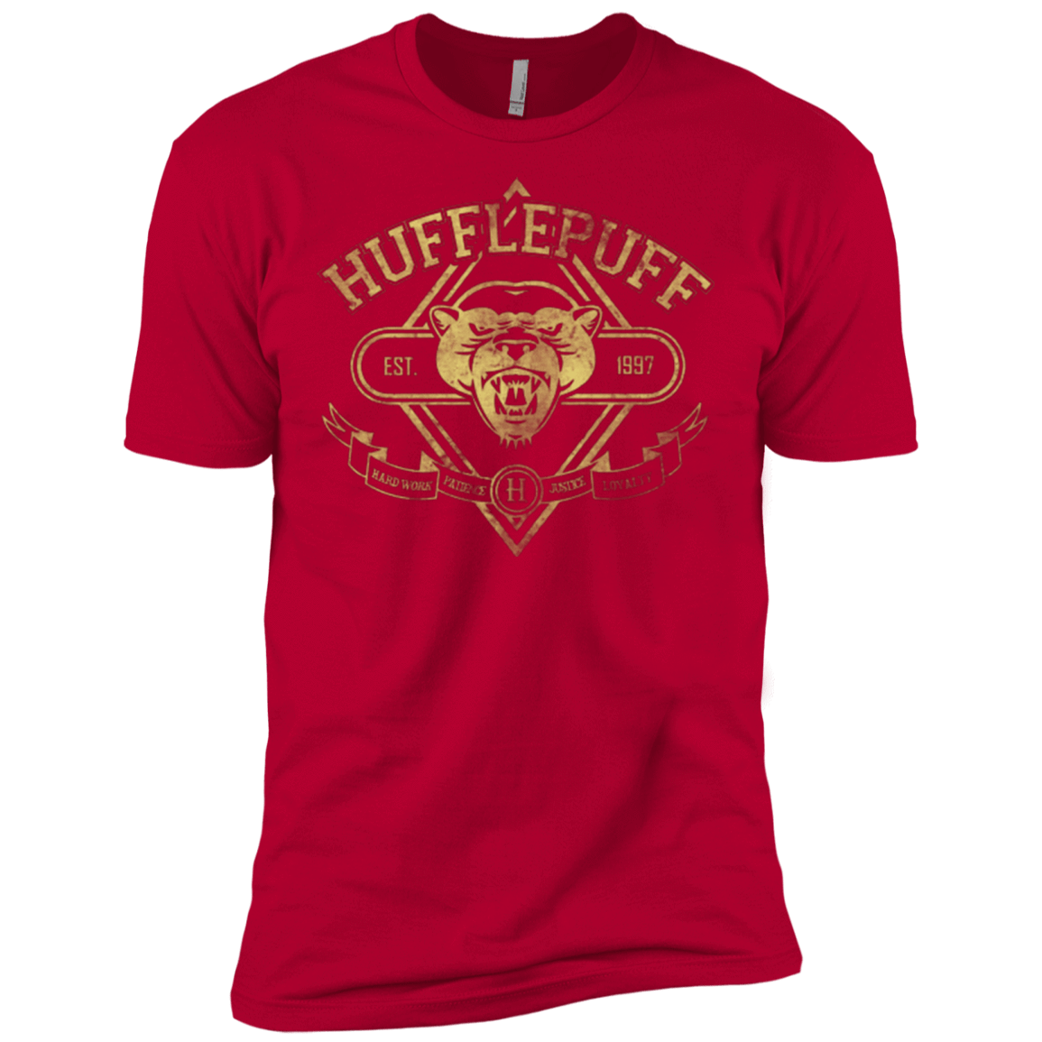 T-Shirts Red / X-Small HUFFLEPUFF Men's Premium T-Shirt