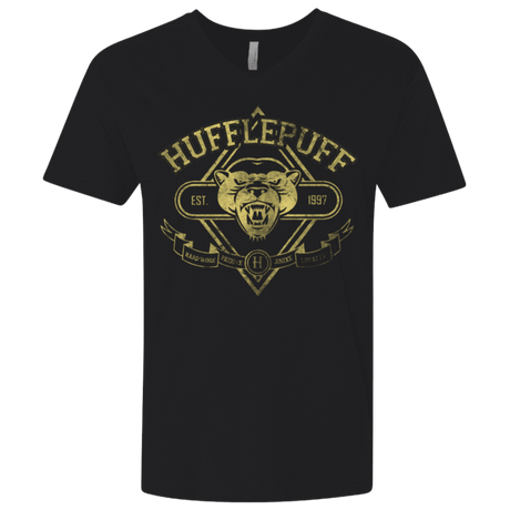 T-Shirts Black / X-Small HUFFLEPUFF Men's Premium V-Neck
