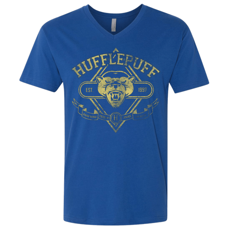 T-Shirts Royal / X-Small HUFFLEPUFF Men's Premium V-Neck