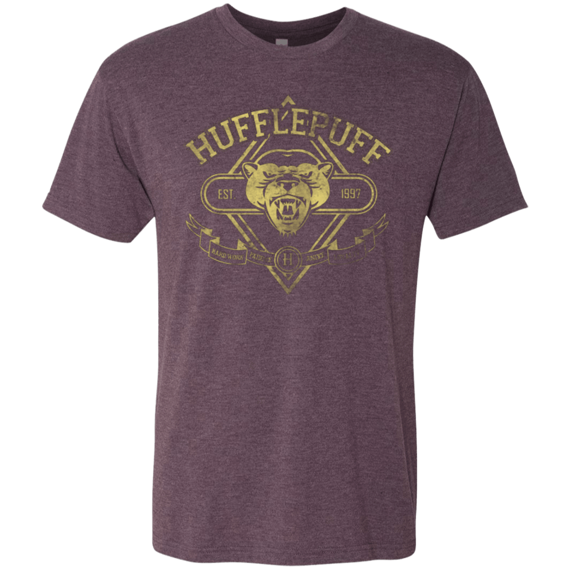 T-Shirts Vintage Purple / Small HUFFLEPUFF Men's Triblend T-Shirt