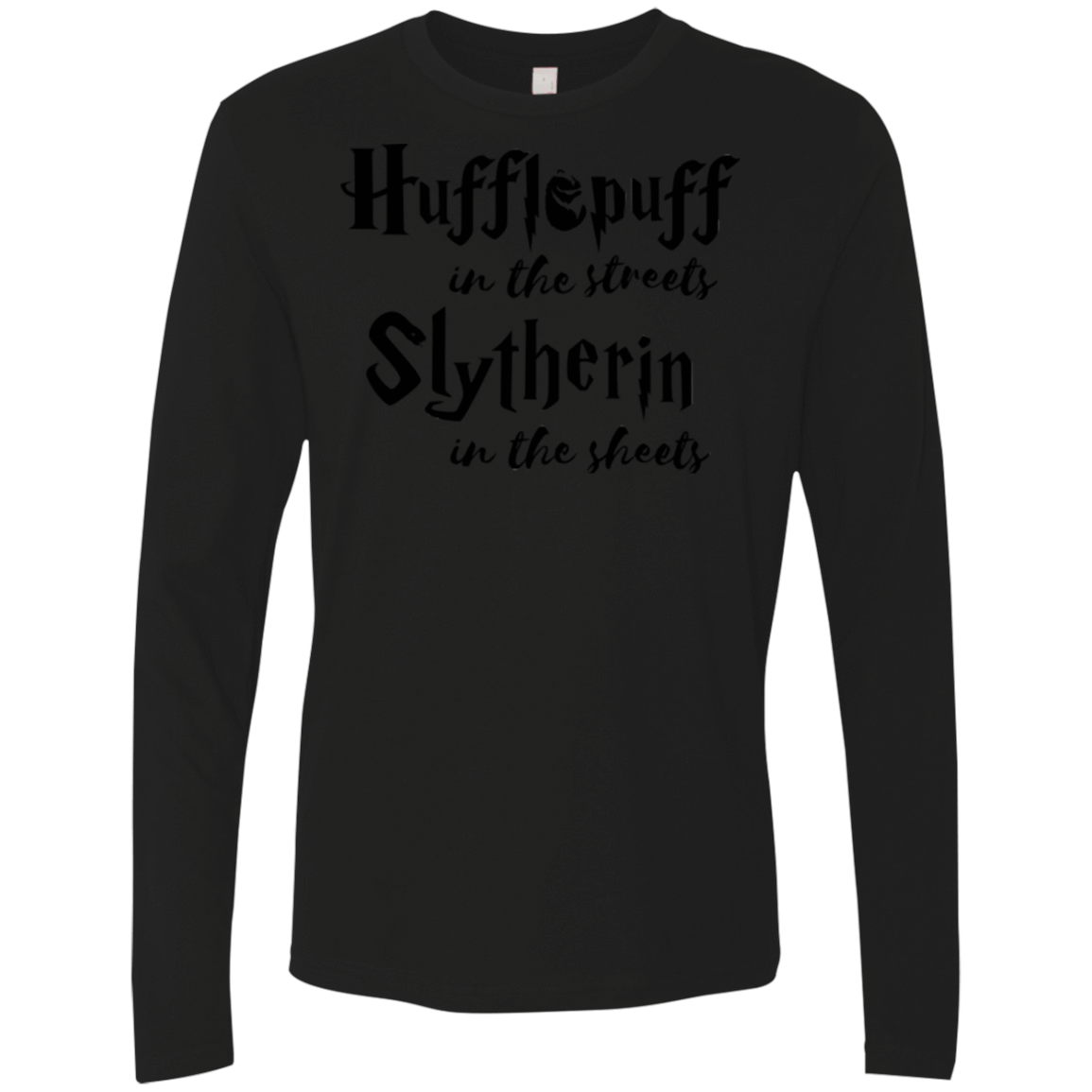 T-Shirts Black / Small Hufflepuff Streets Men's Premium Long Sleeve