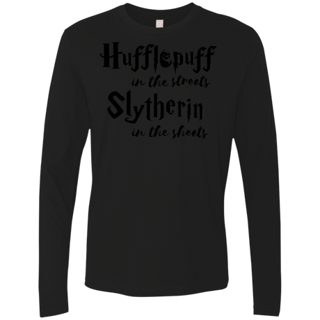 T-Shirts Black / Small Hufflepuff Streets Men's Premium Long Sleeve