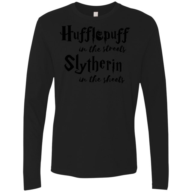 T-Shirts Black / Small Hufflepuff Streets Men's Premium Long Sleeve