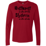 T-Shirts Cardinal / Small Hufflepuff Streets Men's Premium Long Sleeve