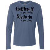 T-Shirts Indigo / Small Hufflepuff Streets Men's Premium Long Sleeve