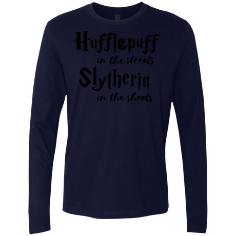 T-Shirts Midnight Navy / Small Hufflepuff Streets Men's Premium Long Sleeve