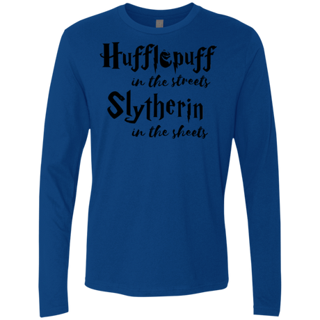 T-Shirts Royal / Small Hufflepuff Streets Men's Premium Long Sleeve
