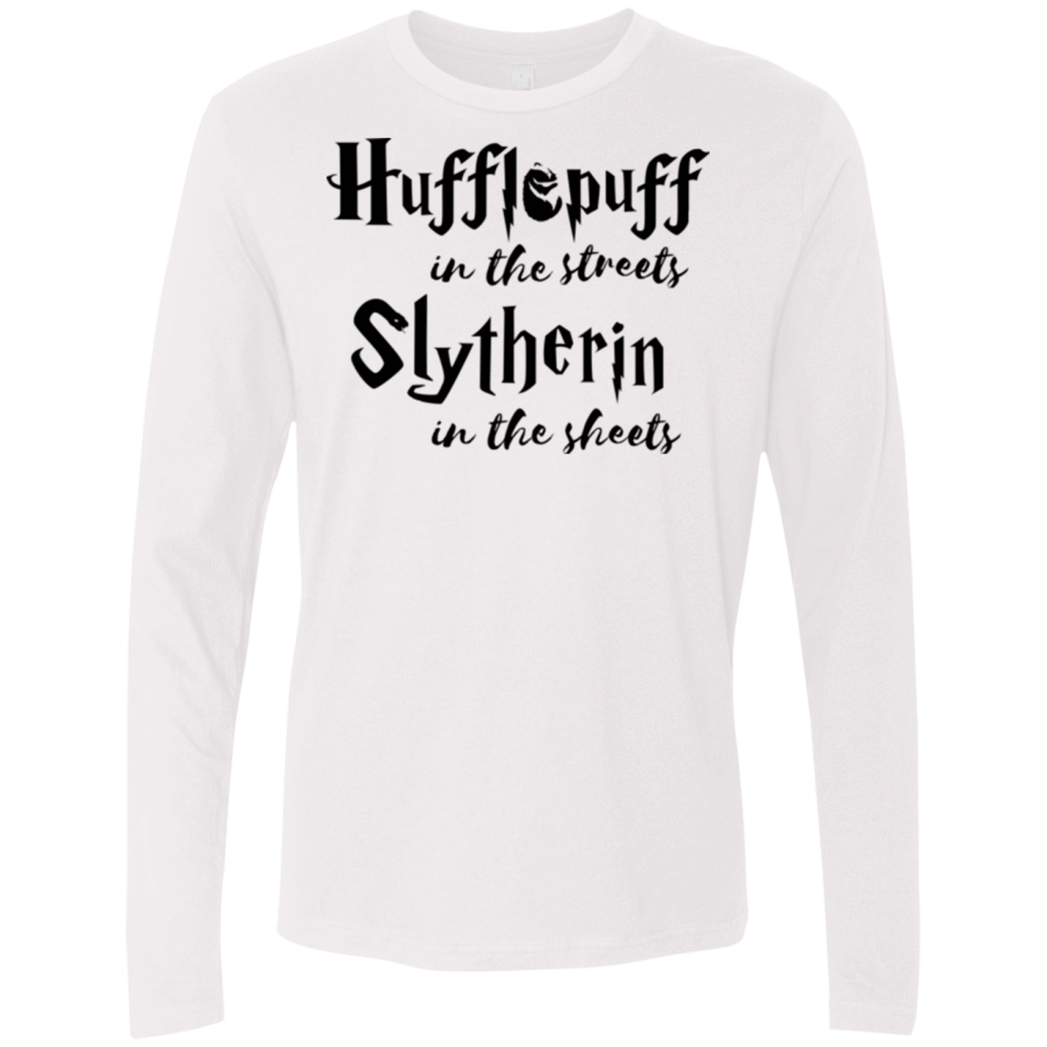 T-Shirts White / Small Hufflepuff Streets Men's Premium Long Sleeve