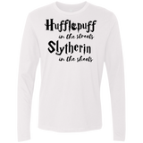 T-Shirts White / Small Hufflepuff Streets Men's Premium Long Sleeve