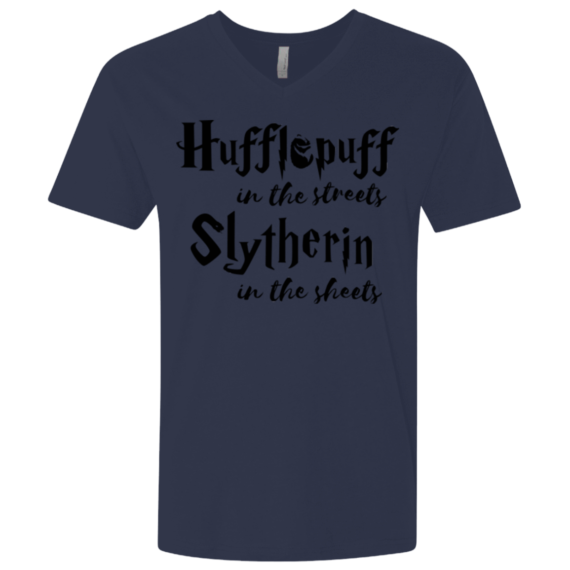 T-Shirts Midnight Navy / X-Small Hufflepuff Streets Men's Premium V-Neck