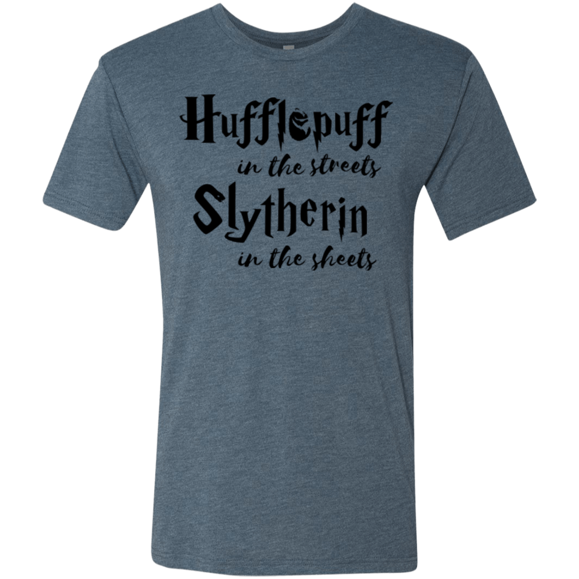 T-Shirts Indigo / Small Hufflepuff Streets Men's Triblend T-Shirt