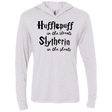 T-Shirts Heather White / X-Small Hufflepuff Streets Triblend Long Sleeve Hoodie Tee