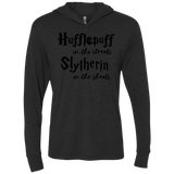 T-Shirts Vintage Black / X-Small Hufflepuff Streets Triblend Long Sleeve Hoodie Tee