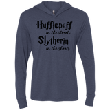 T-Shirts Vintage Navy / X-Small Hufflepuff Streets Triblend Long Sleeve Hoodie Tee