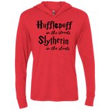 T-Shirts Vintage Red / X-Small Hufflepuff Streets Triblend Long Sleeve Hoodie Tee