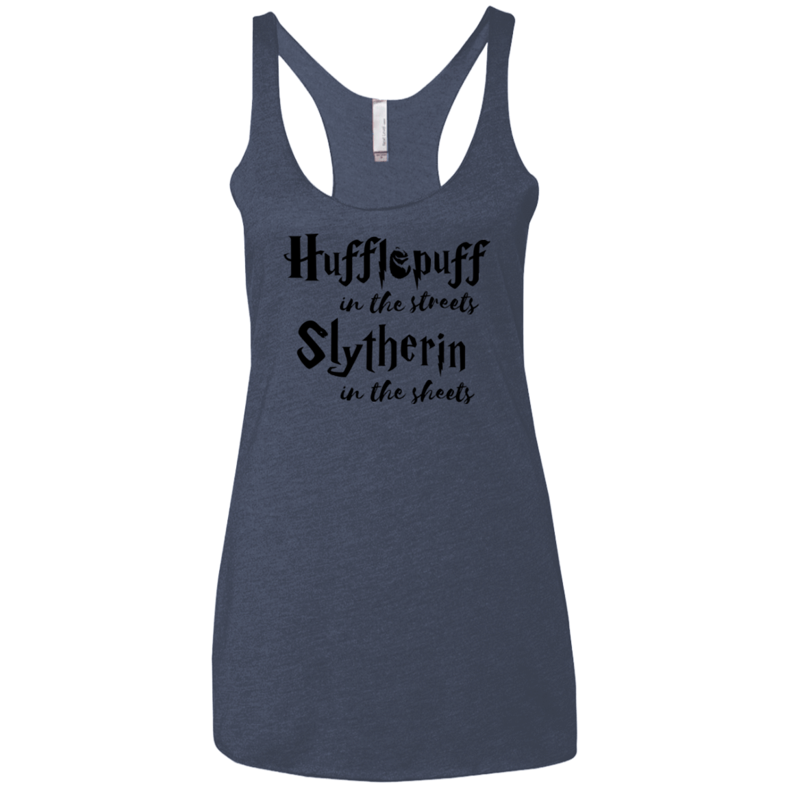T-Shirts Vintage Navy / X-Small Hufflepuff Streets Women's Triblend Racerback Tank