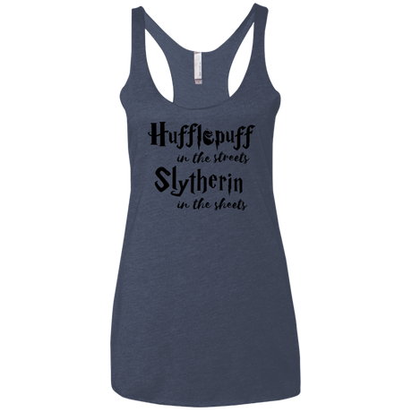 T-Shirts Vintage Navy / X-Small Hufflepuff Streets Women's Triblend Racerback Tank