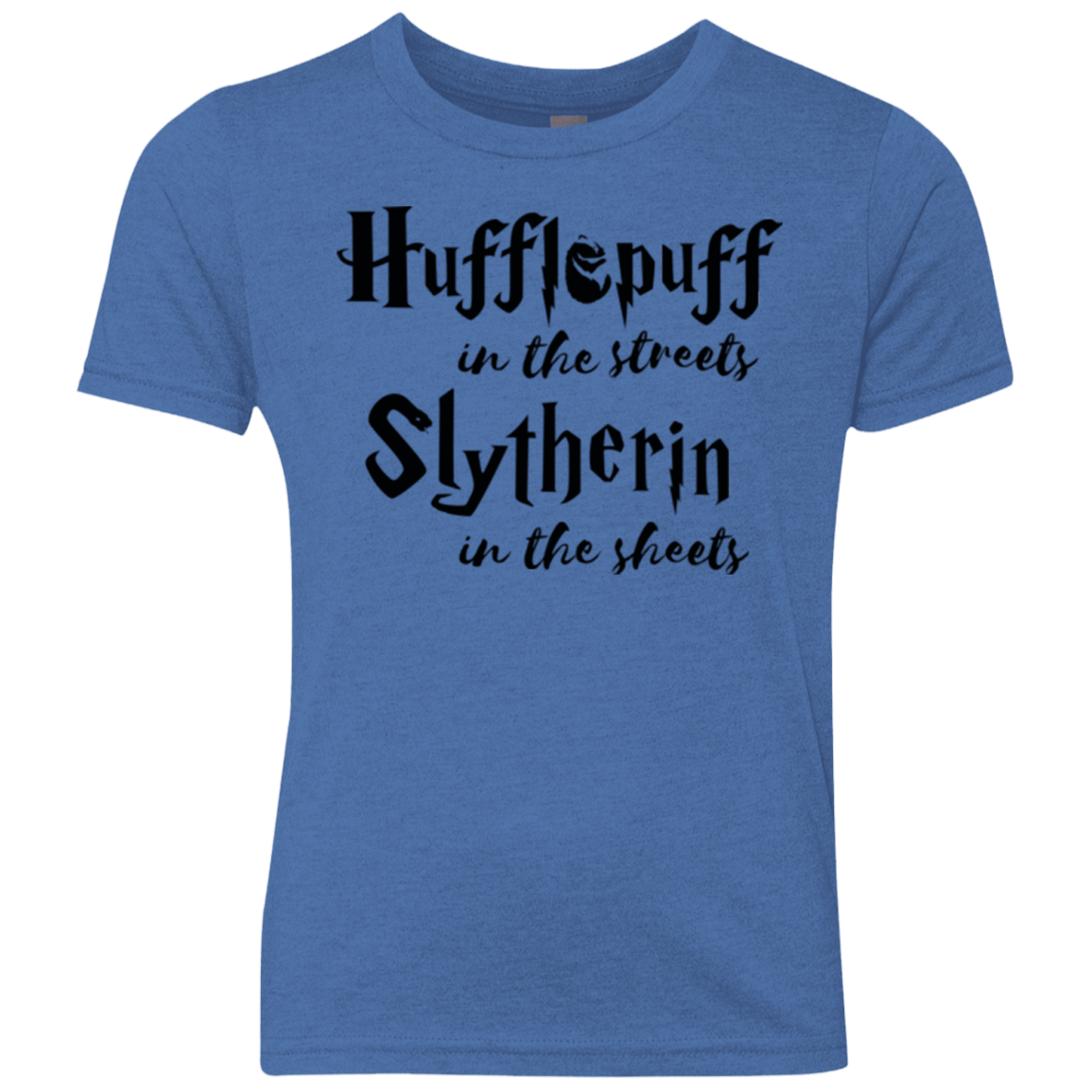 T-Shirts Vintage Royal / YXS Hufflepuff Streets Youth Triblend T-Shirt
