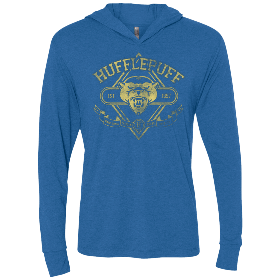 T-Shirts Vintage Royal / X-Small HUFFLEPUFF Triblend Long Sleeve Hoodie Tee