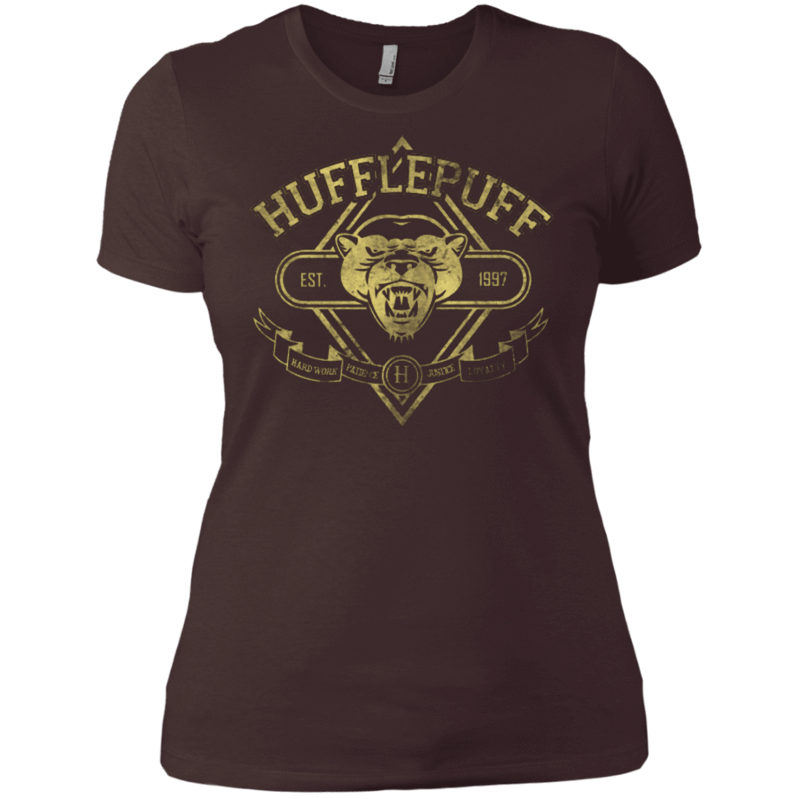 T-Shirts Dark Chocolate / X-Small HUFFLEPUFF Women's Premium T-Shirt