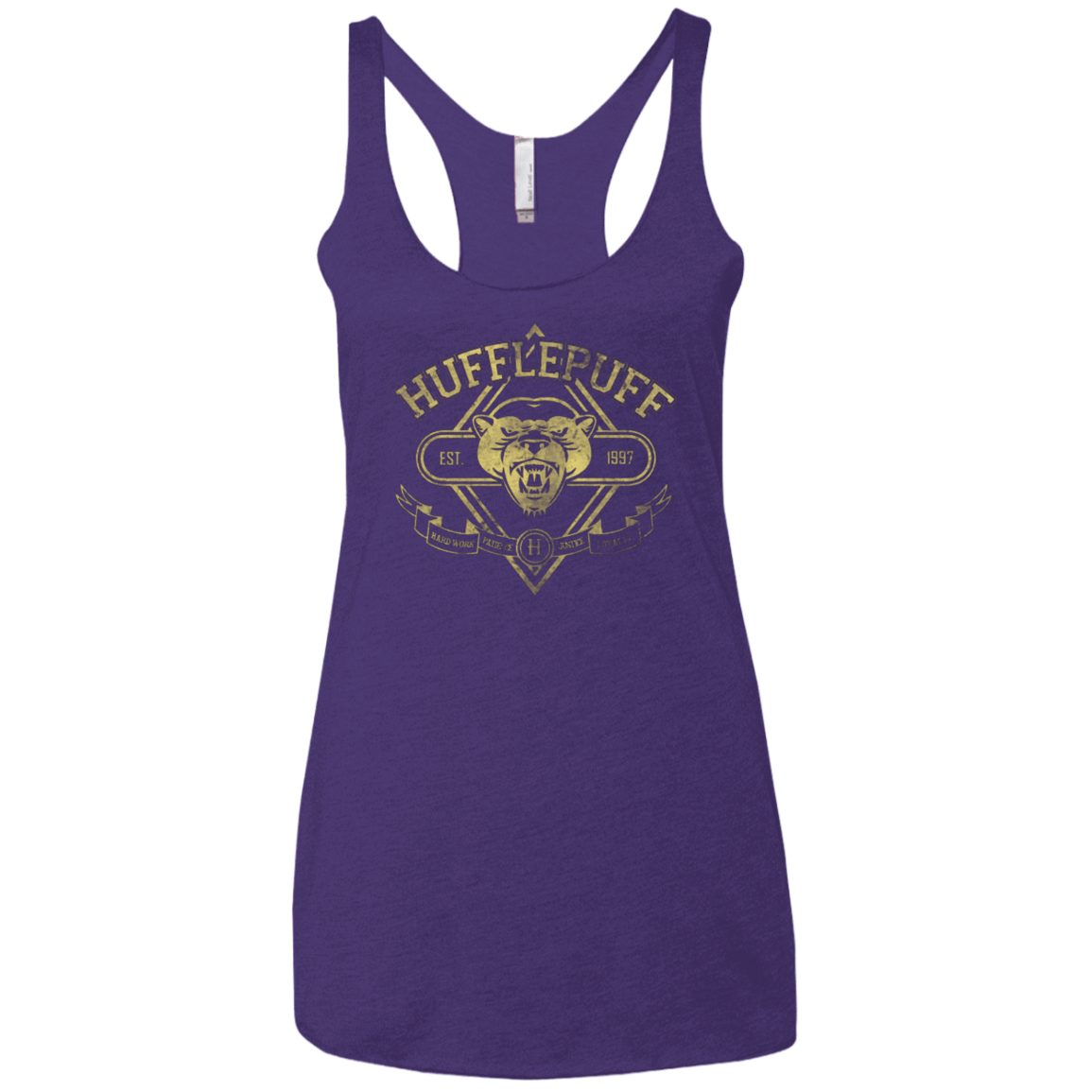 T-Shirts Purple / X-Small HUFFLEPUFF Women's Triblend Racerback Tank